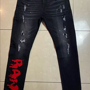 Black Legendary Rawyalty Jeans Size 38